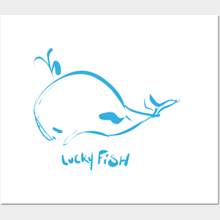 lucky fish Posters and Art